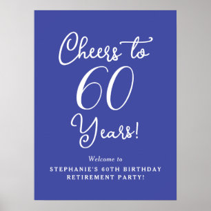 Lavendel Proost op 60 Jaar Pensioen Partij Poster