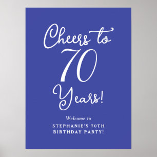 Lavendel Proost op 70 jaar Verjaardag Welkom Poster