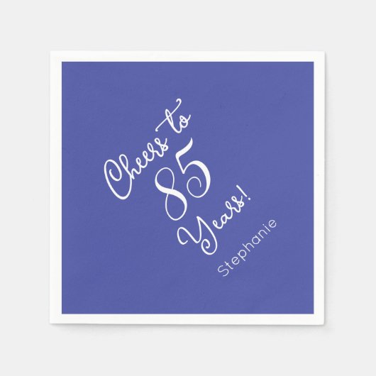 Lavendel Proost op 85 jaar 85ste verjaardag Servet (Voorkant)