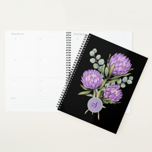 Lavendel Protea Botanisch Aquarel Planner (Display)