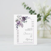 Lavendel, pruim, paarse boog save-the-date | kaart (Staand voorkant)