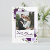 Lavendel & Pruim Paarse Rozen Liefde & Bedankt Bru (Staand voorkant)