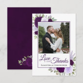 Lavendel & Pruim Paarse Rozen Liefde & Bedankt Bru (Voorkant / Achterkant)
