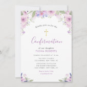 Lavendel Purple Flowers bevestiging Kaart (Voorkant)