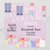 Lavendel Pyjamafeest Kaart (Voorkant / Achterkant)