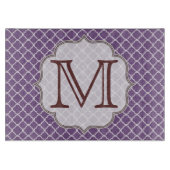 Lavendel Quarterfoil Latti glas snijplank (Voorkant)