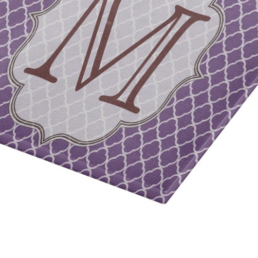 Lavendel Quarterfoil Latti glas snijplank (Hoek)