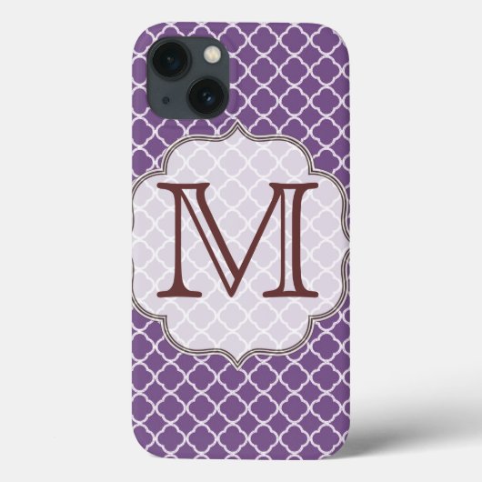 Lavendel Quarterfoil Latti Monogram IPAD Case (Achterkant)