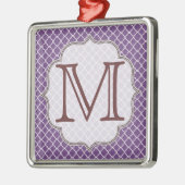 Lavendel Quarterfoil Latti Monogram Ornament (Links)