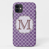 Lavendel Quarterfoil Monogram IPHONE 5 Hoesje (Achterkant)