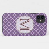 Lavendel Quarterfoil Monogram IPHONE 5 Hoesje (Achterkant (horizontaal))