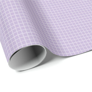 Lavendel rasterpatroon voor verjaardag, minimalist cadeaupapier