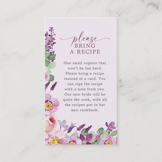 Lavendel Recept Bruids Kaart (Voorkant)