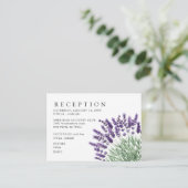 Lavendel Receptie Cash Bar bruiloft Informatiekaartje (Staand voorkant)