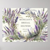 Lavendel Regal Bloemen Vrijgezellenfeest Welkomstb Poster (Voorkant)