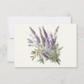 Lavendel Regal Floral Vrijgezellenfeest Behuizing  RSVP Kaartje (Achterkant)