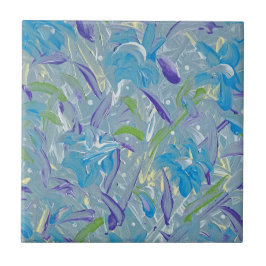 Lavendel Regen Keramische Tegel Tegeltje