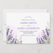 Lavendel repetitie diner uitnodiging rustieke Paar (Voorkant)