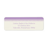 Lavendel retour adreslabel, Caroline Wedding Etiket (Voorkant)