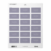 Lavendel retouradreslabels etiket (Full Sheet)
