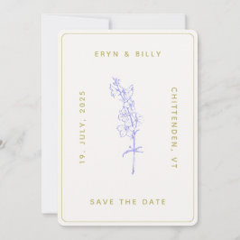 Lavendel Ridderspoor Bloemstuk Bewaar de Datum Save The Date