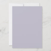 Lavendel Rode Elegante Bloemige Bruiloft Kaart (Achterkant)