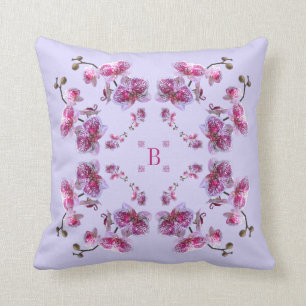 Lavendel Rode Violette Orchideeën Vierkante Kussen