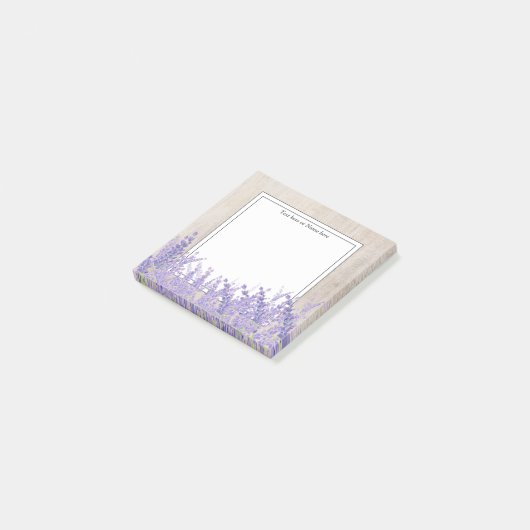 lavendel, roestachtig modern, trendy, floraal, paa post-it® notes (Schuin)