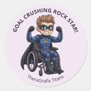 Lavendel Rolstoel Theo Doel Crusher Stickers