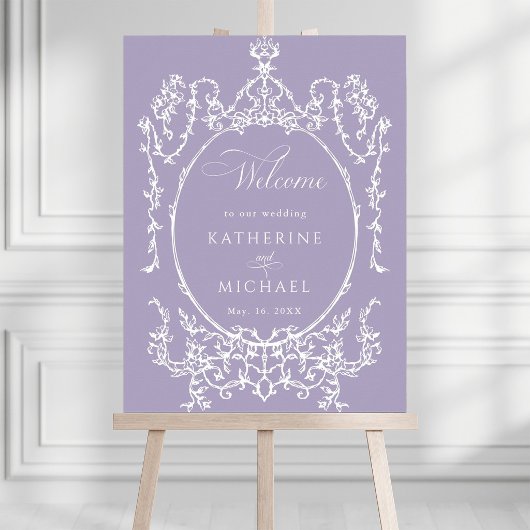 Lavendel Romantisch Frans Frame Trouw Welkom Poster