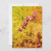 Lavendel, romantische bloemenbruiloft Kaart (Achterkant)