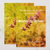 Lavendel, romantische bloemenbruiloft Kaart (Voorkant / Achterkant)