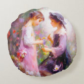 Lavendel  rond kussen (Achterkant)