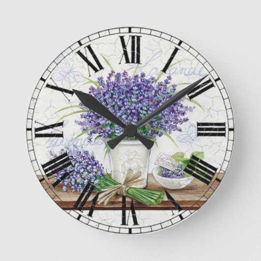 Lavendel Ronde Klok (Voorkant)