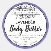  lavendel ronde sticker (Voorkant)