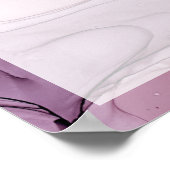 Lavendel Roos Abstracte Zitkaart Poster (Hoek)