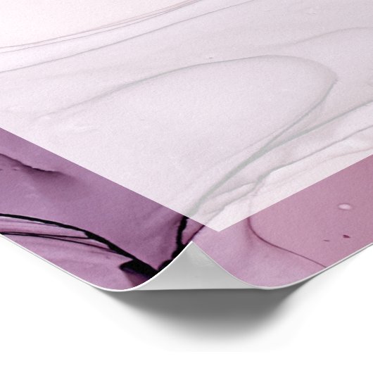 Lavendel Roos Abstracte Zitkaart Poster (Hoek)