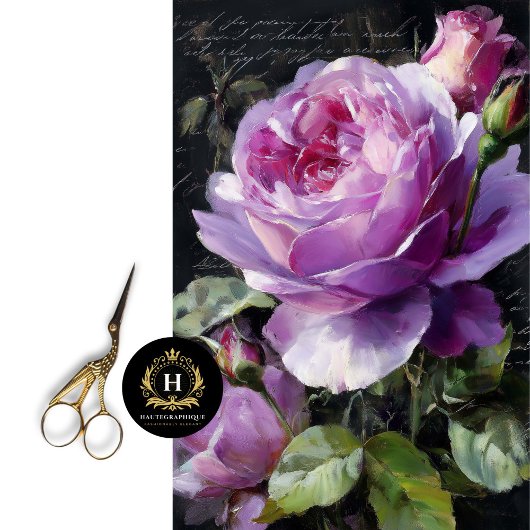 Lavendel Roos Bloem Decoupage Tissuepapier