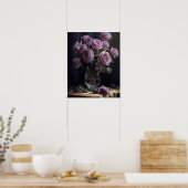 Lavendel Roos Bloemen Art Print Poster (Keuken)