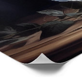 Lavendel Roos Bloemen Art Print Poster (Hoek)