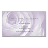 Lavendel roos Eenvoudige Elegante Bruiloft Bewaar  Visitekaartje Magneet (Voorkant)