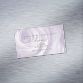 Lavendel roos Eenvoudige Elegante Bruiloft Bewaar  Visitekaartje Magneet (Voorbeeld)