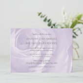 lavendel roos eenvoudige elegante bruiloft uitnodi kaart (Staand voorkant)