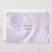 lavendel roos eenvoudige elegante bruiloft uitnodi kaart (Achterkant)