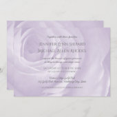 lavendel roos eenvoudige elegante bruiloft uitnodi kaart (Voorkant / Achterkant)
