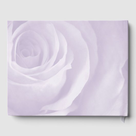 Lavendel roos Elegante bruiloft gasten herinnering Gastenboek (Achterkant)