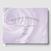 Lavendel roos Elegante bruiloft gasten herinnering Gastenboek (Voorkant)