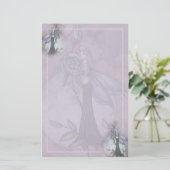 Lavendel Roos Fairy Briefpapier van Molly Harrison (Staand voorkant)