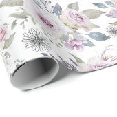 Lavendel Roos Liefde Cadeaupapier (Rol Hoek)