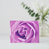 Lavendel roos print briefkaart (Staand voorkant)